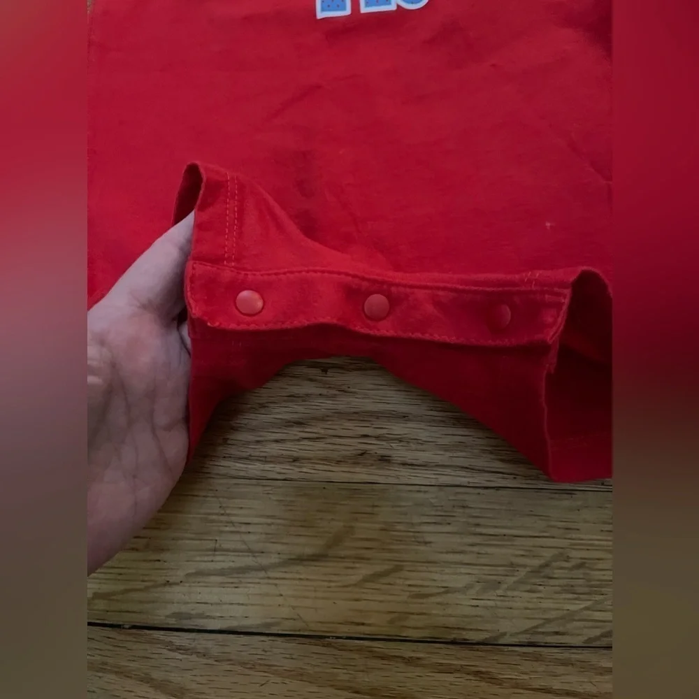 Nike | short sleeve red romper | baby boy 9mo